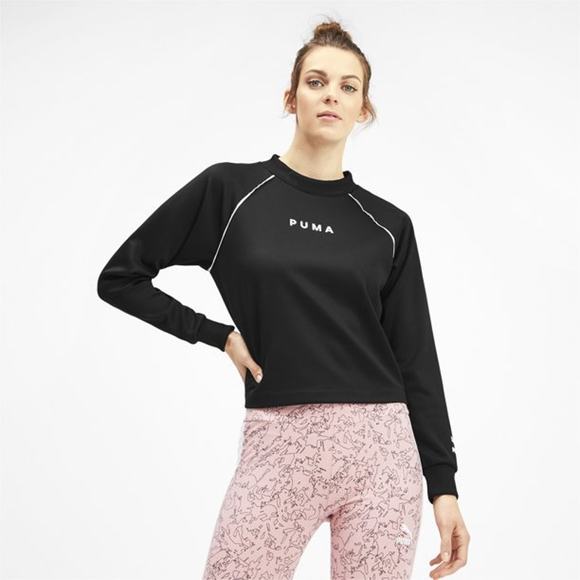 Puma Black Long Sleeve XTG Crew Neck Boxy Fit Athleisure Raglan Pullover M - Picture 11 of 11